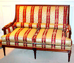 Banquette Louis XVI &agrave; colonne