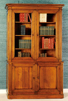 Biblioth&egrave;que Louis XVI en merisier