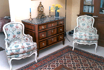 Berg&egrave;res Louis XV fleurettes