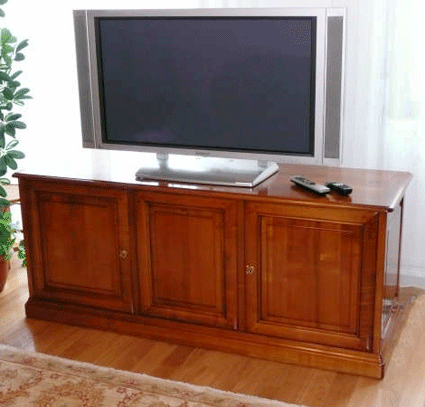Meuble hi fi - t&eacute;l&eacute; Louis Philippe en merisier