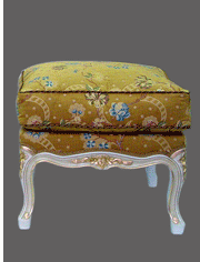 Pouf Louis XV &agrave; coussin